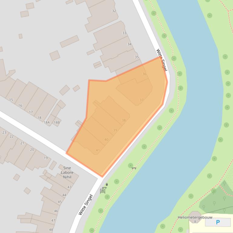 Kaart van postcodegebied 2311BJ.