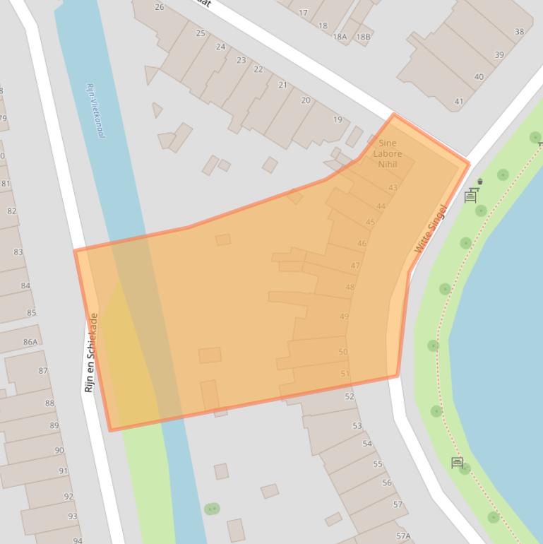 Kaart van postcodegebied 2311BK.