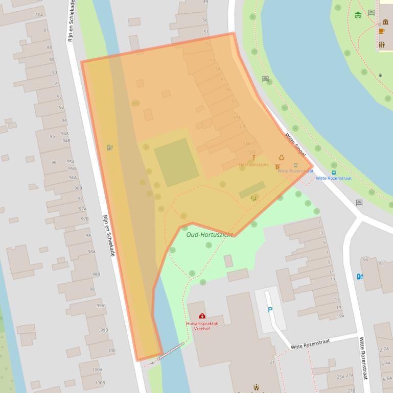 Kaart van postcodegebied 2311BL.