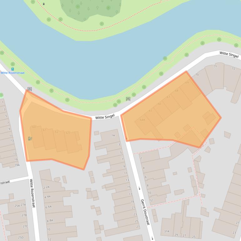 Kaart van postcodegebied 2311BM.