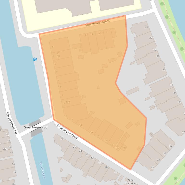 Kaart van postcodegebied 2311BT.