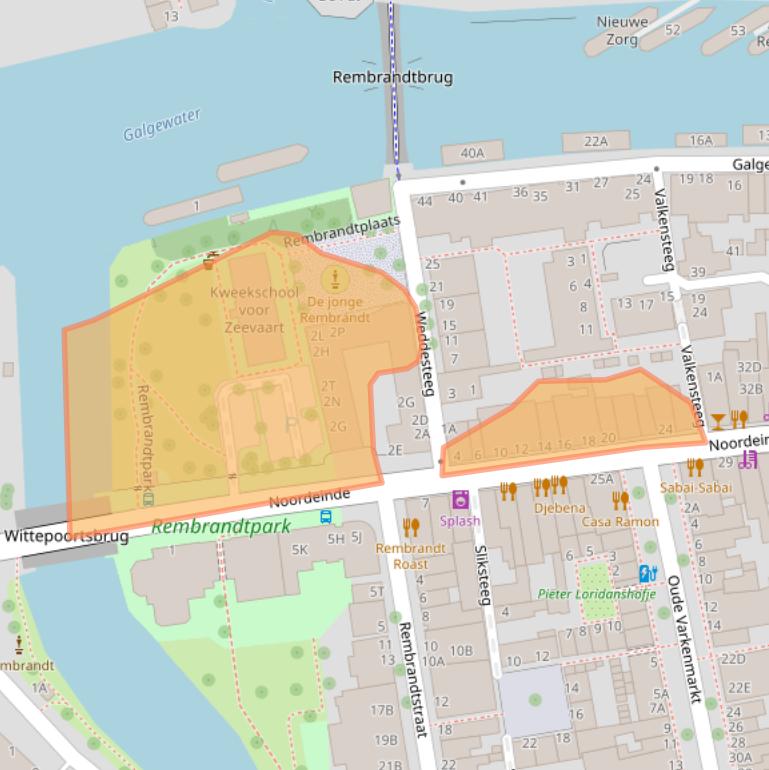 Kaart van postcodegebied 2311CD.