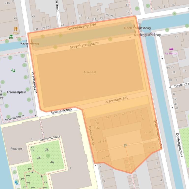 Kaart van postcodegebied 2311CT.