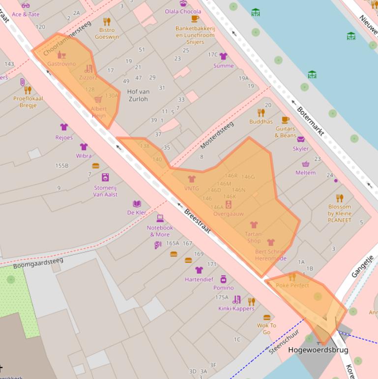 Kaart van postcodegebied 2311CX.