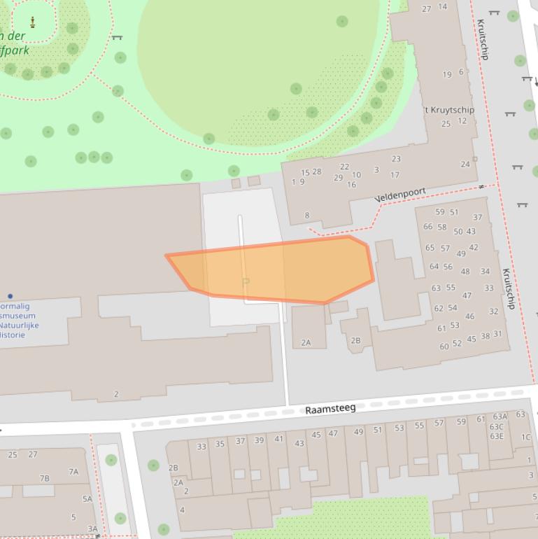 Kaart van postcodegebied 2311DC.