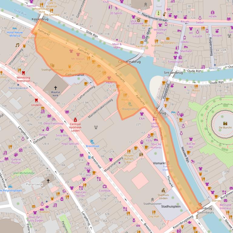 Kaart van postcodegebied 2311EC.