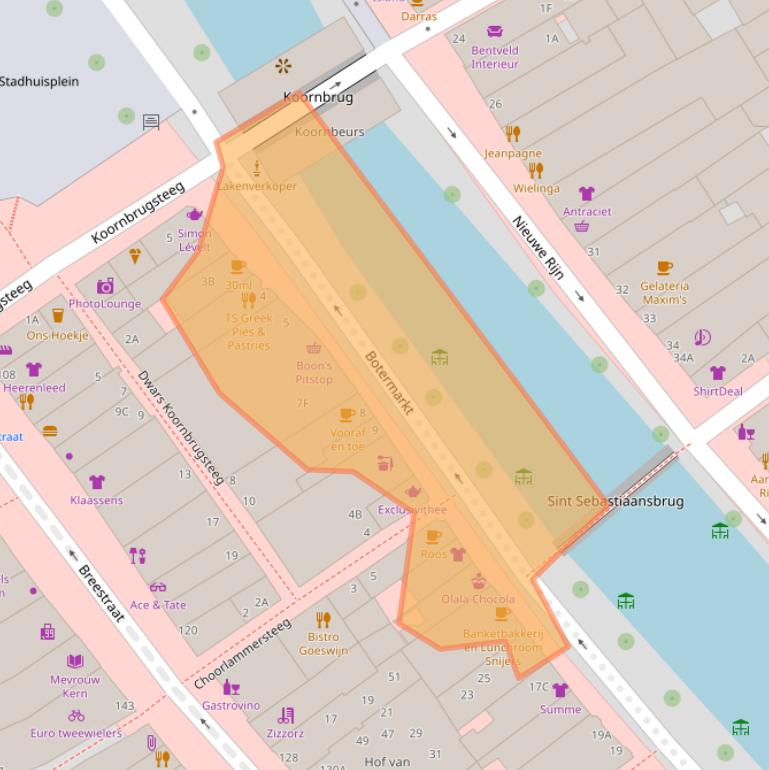 Kaart van postcodegebied 2311EM.