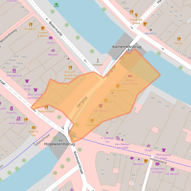 Kaart van postcodegebied 2311ER.