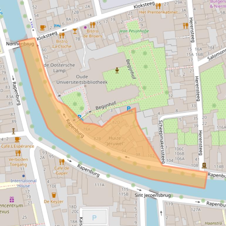 Kaart van postcodegebied 2311GA.