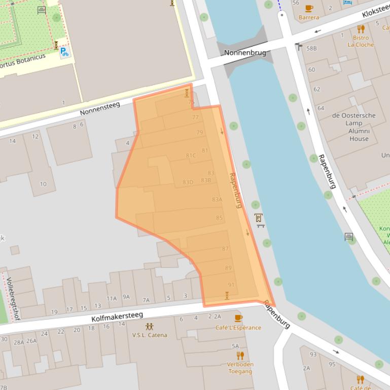 Kaart van postcodegebied 2311GK.