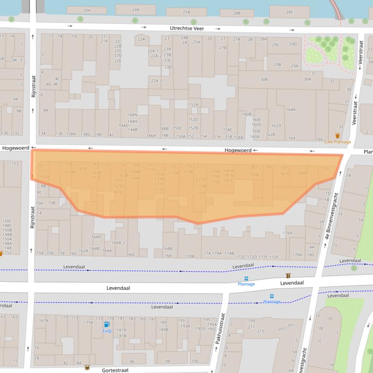 Kaart van postcodegebied 2311HL.