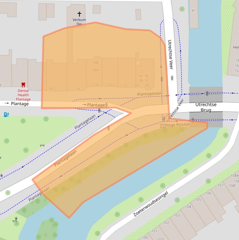 Kaart van postcodegebied 2311JD.