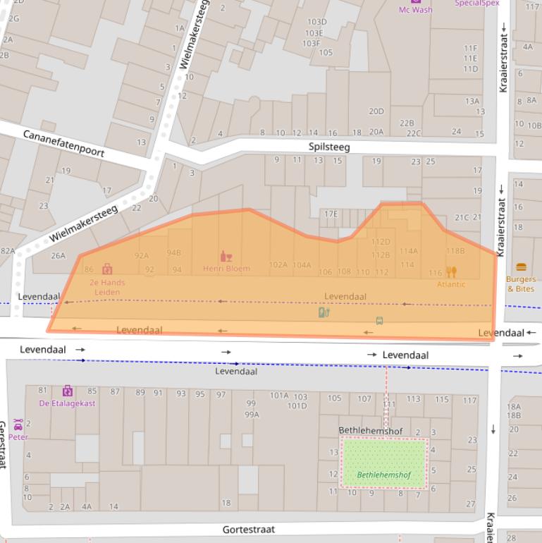 Kaart van postcodegebied 2311JN.