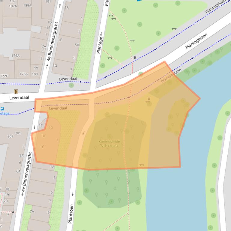 Kaart van postcodegebied 2311KD.