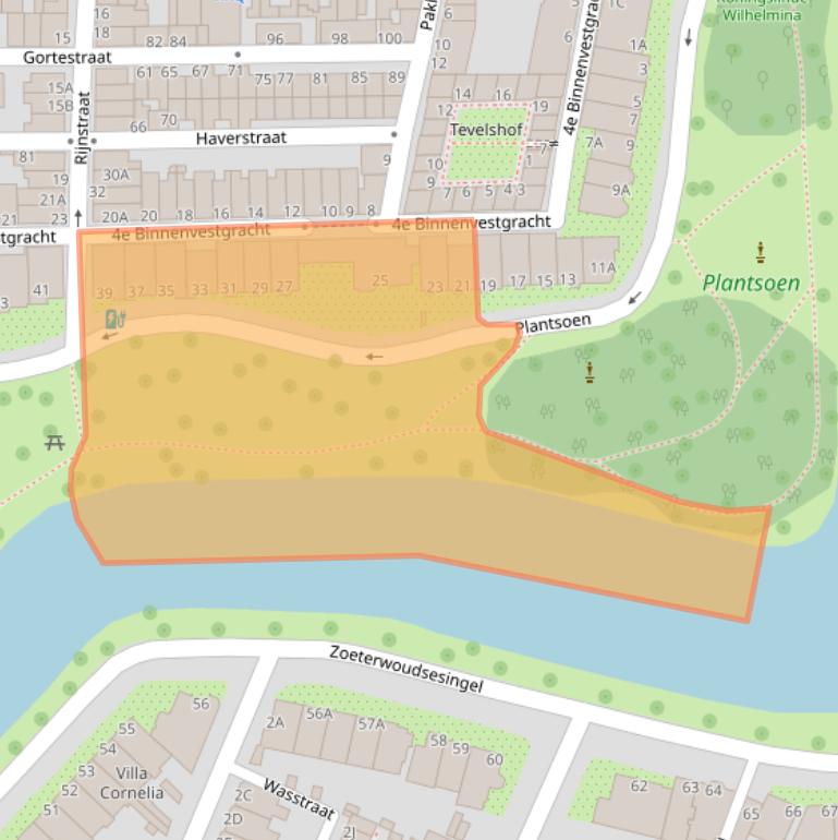 Kaart van postcodegebied 2311KG.