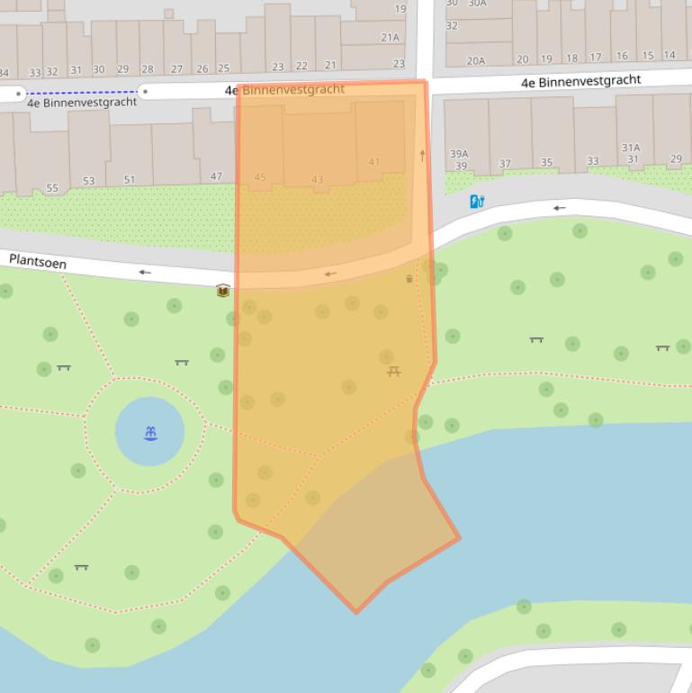 Kaart van postcodegebied 2311KH.