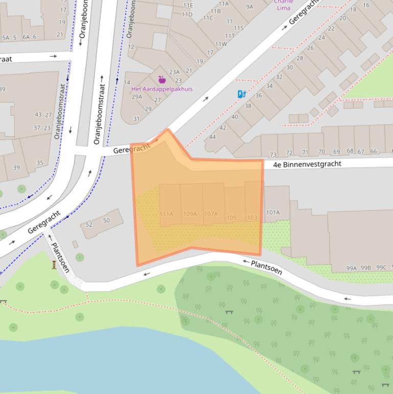 Kaart van postcodegebied 2311KM.