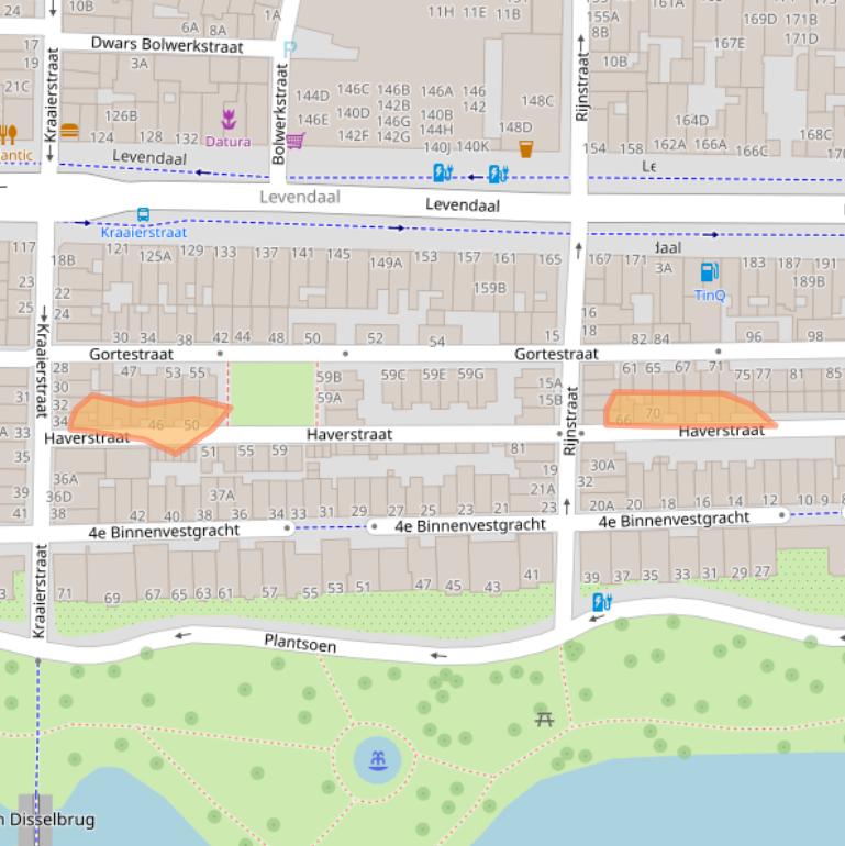 Kaart van postcodegebied 2311NP.