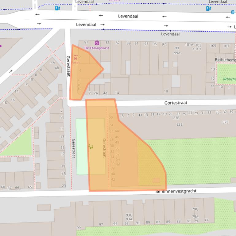 Kaart van postcodegebied 2311NW.