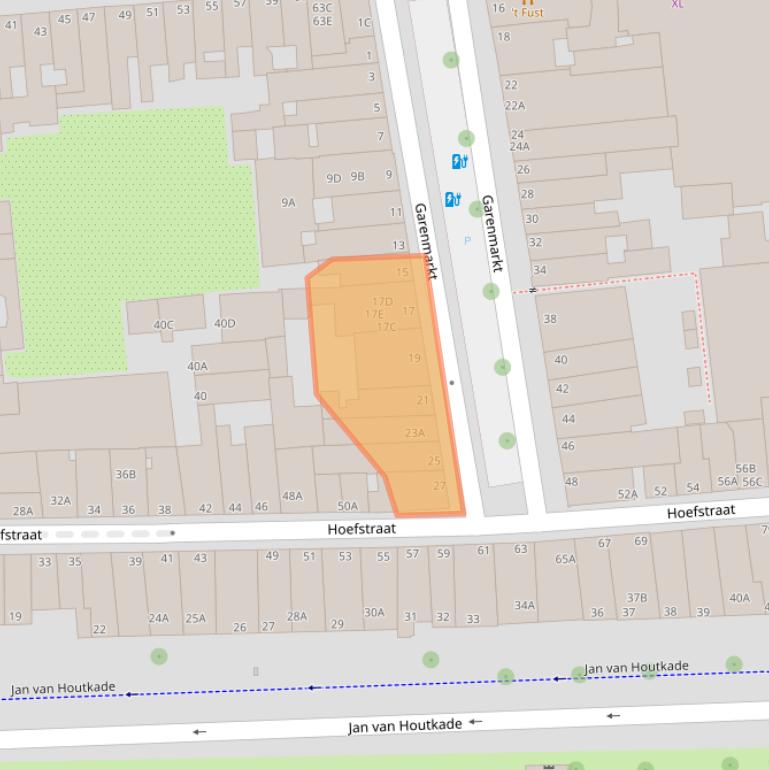 Kaart van postcodegebied 2311PH.