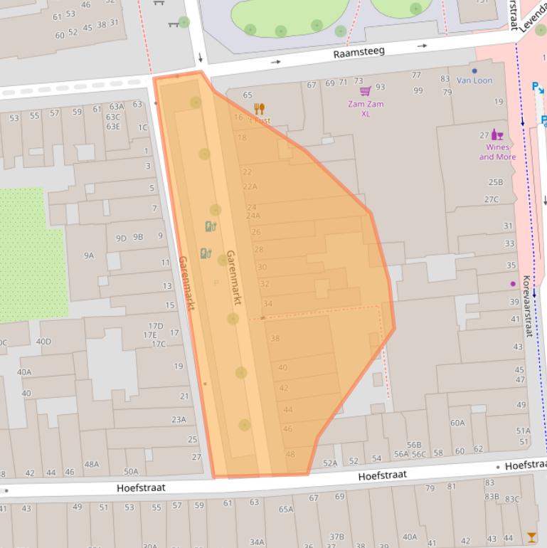 Kaart van postcodegebied 2311PJ.