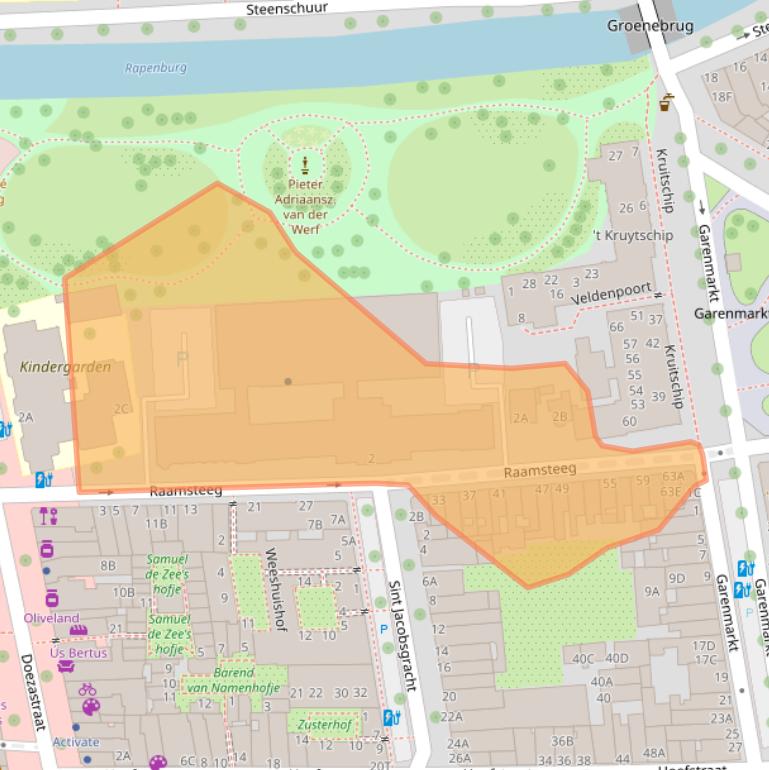 Kaart van postcodegebied 2311PL.