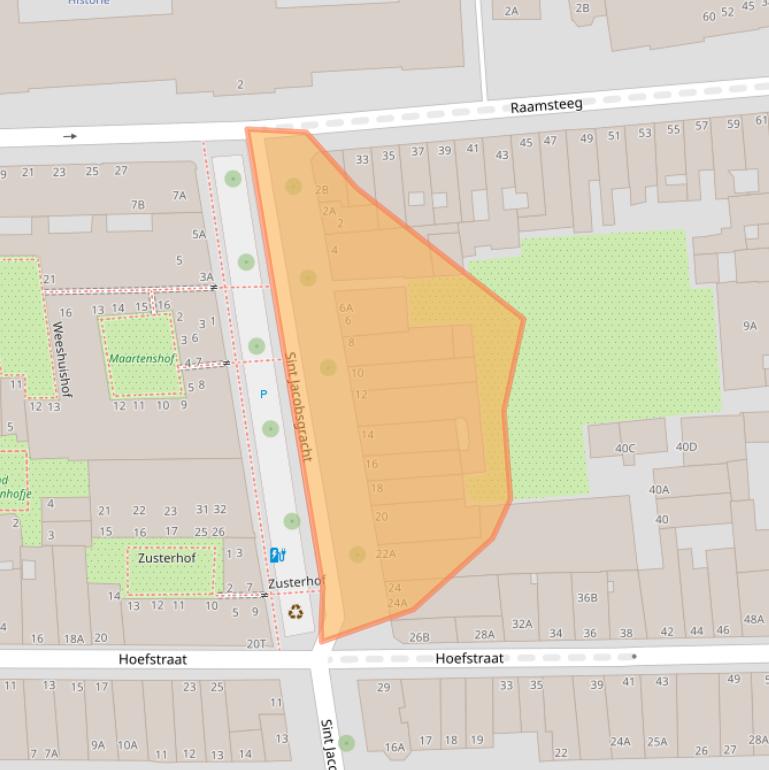 Kaart van postcodegebied 2311PW.