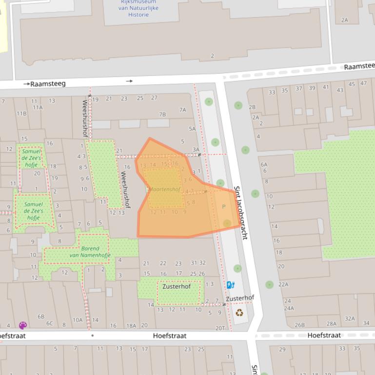 Kaart van postcodegebied 2311RL.