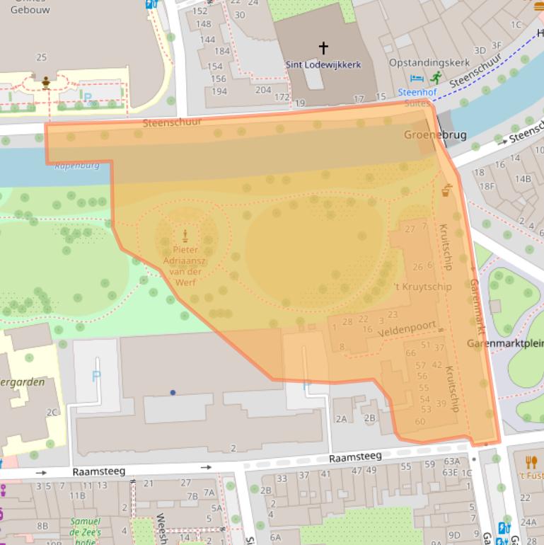 Kaart van postcodegebied 2311RS.