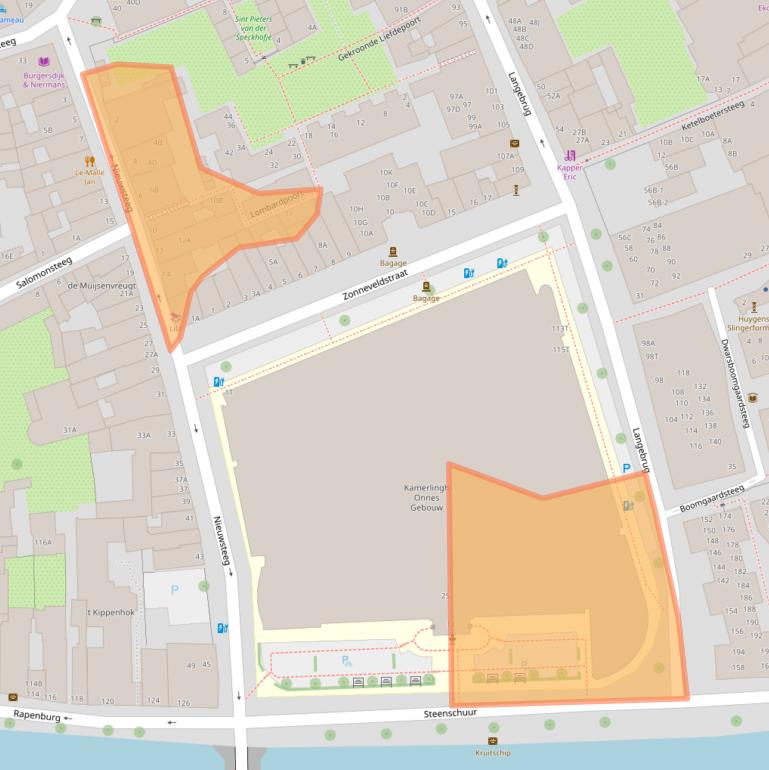 Kaart van postcodegebied 2311SB.