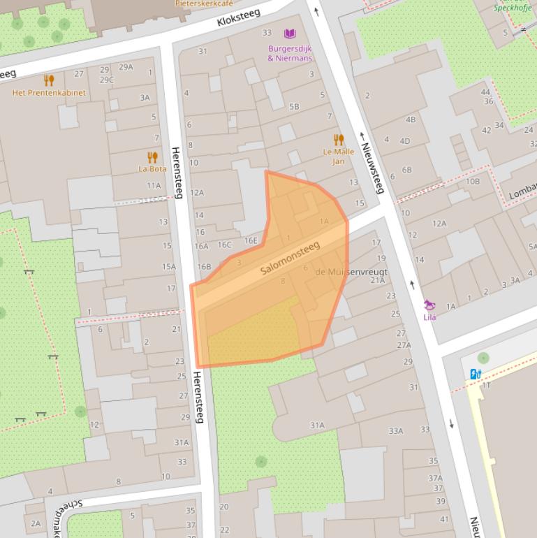 Kaart van postcodegebied 2311SC.