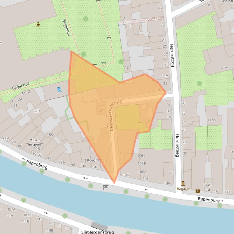 Kaart van postcodegebied 2311SE.