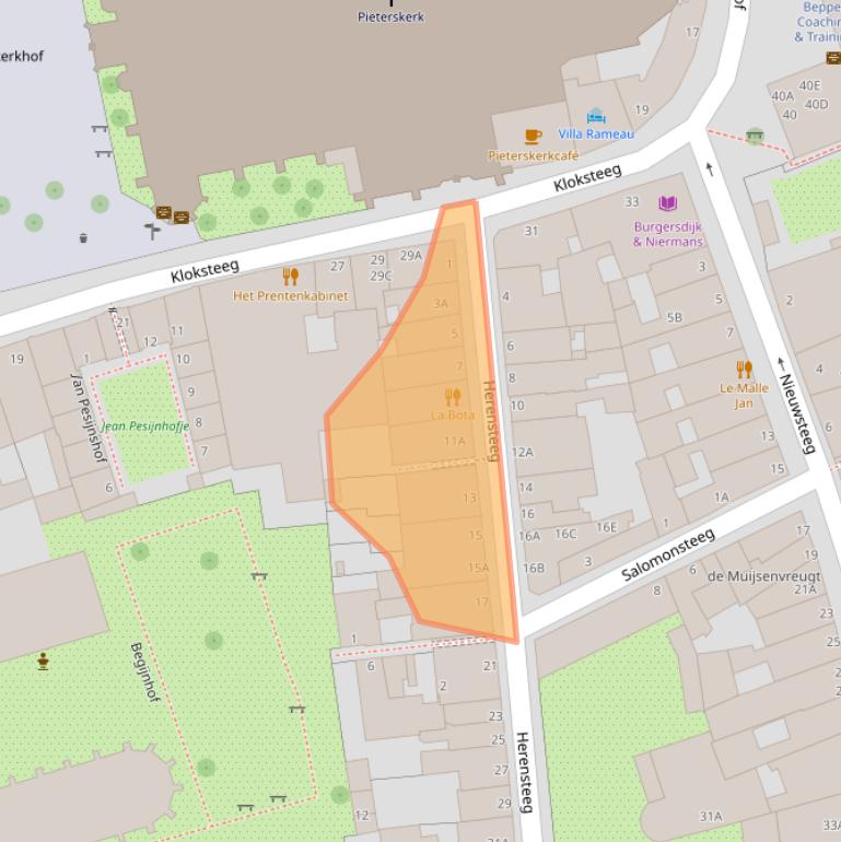 Kaart van postcodegebied 2311SG.