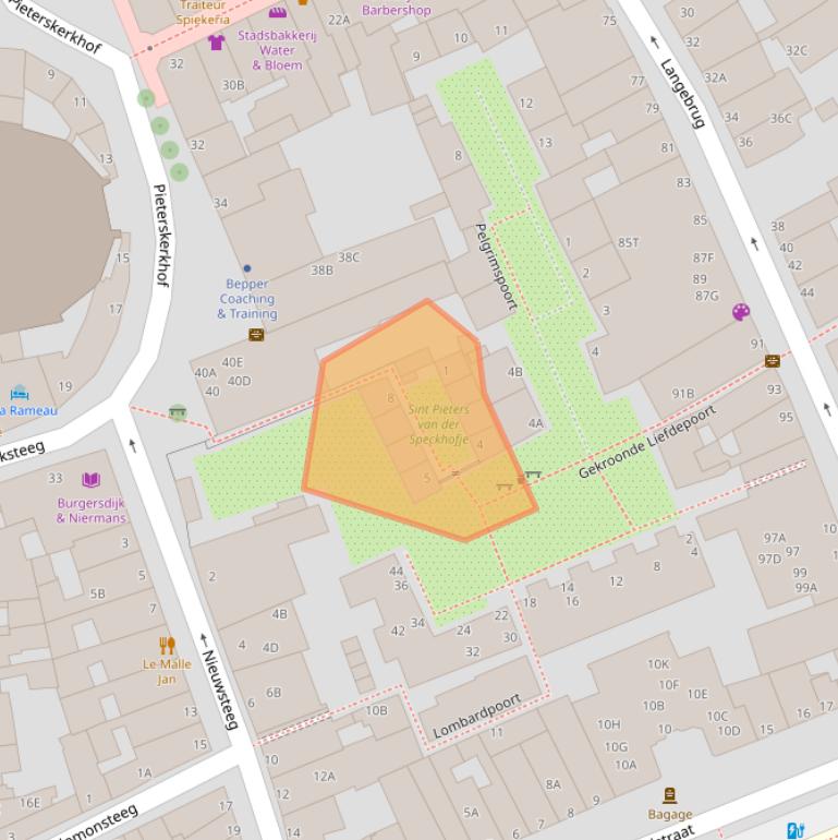 Kaart van postcodegebied 2311SN.