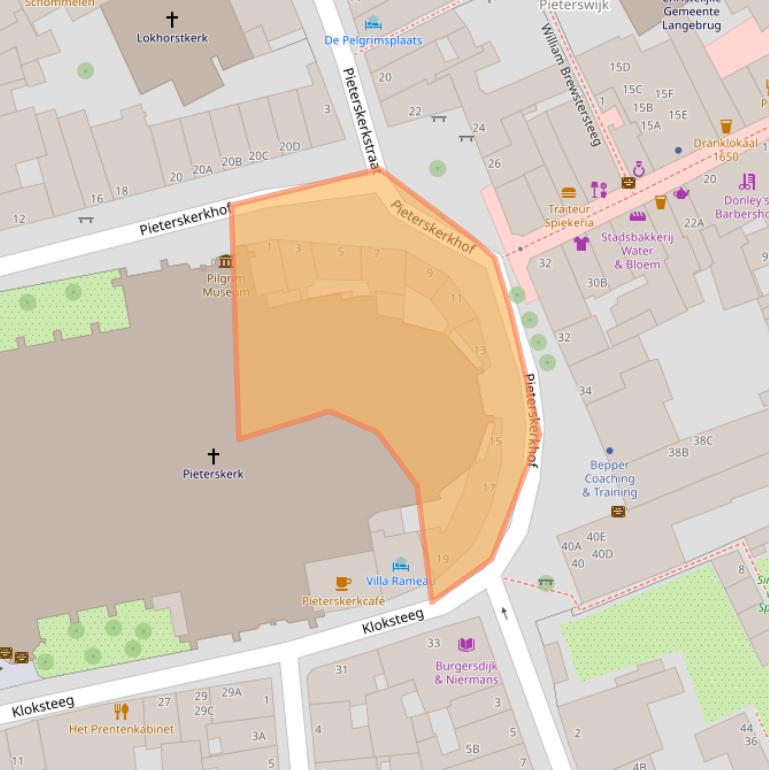 Kaart van postcodegebied 2311SP.