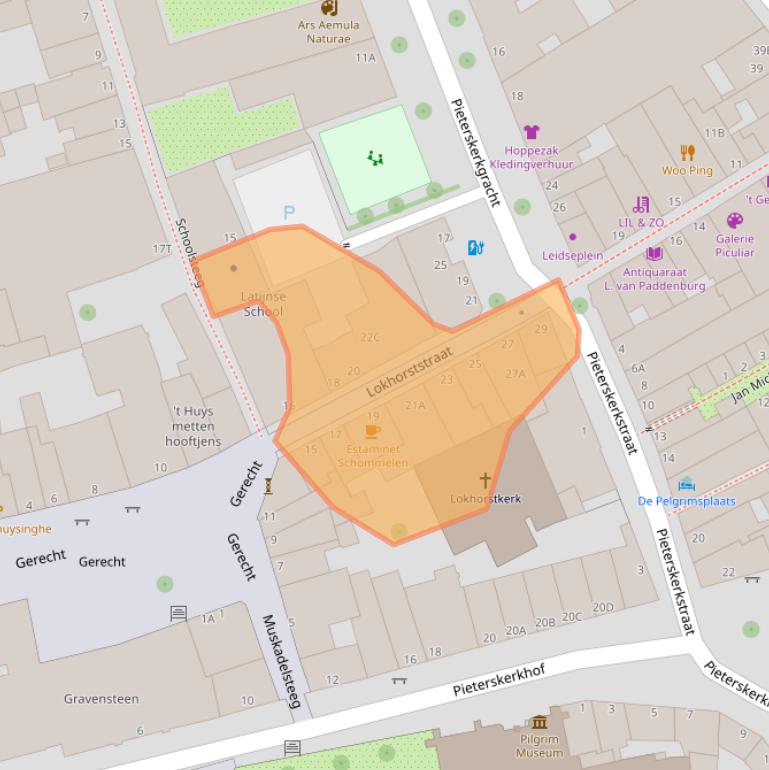 Kaart van postcodegebied 2311TA.