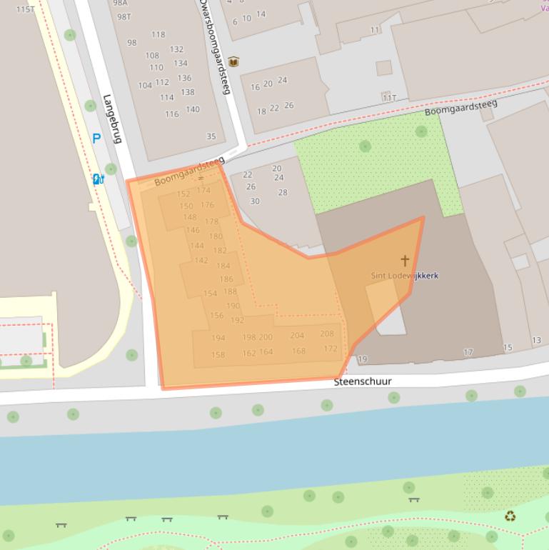 Kaart van postcodegebied 2311TB.