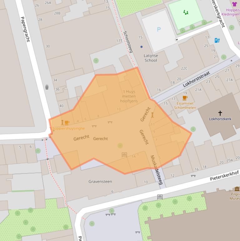 Kaart van postcodegebied 2311TC.