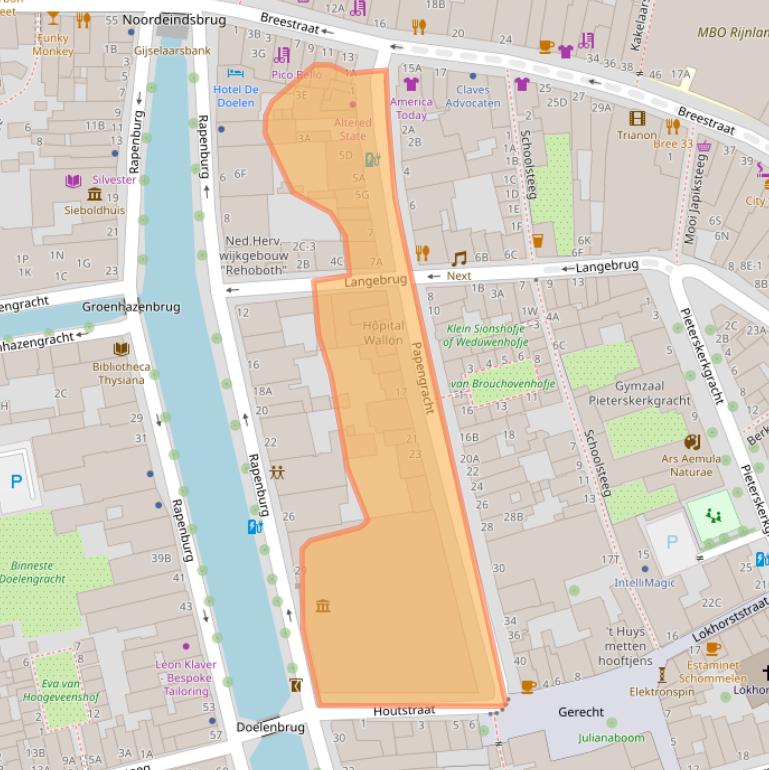 Kaart van postcodegebied 2311TV.