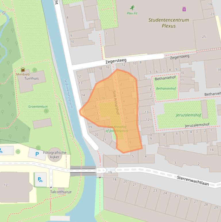 Kaart van postcodegebied 2311VA.