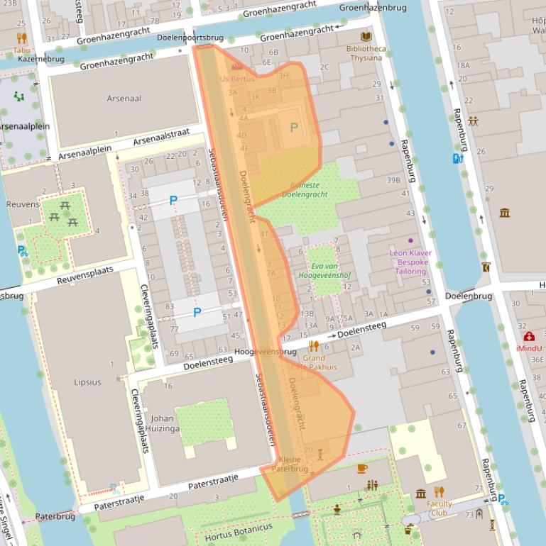 Kaart van postcodegebied 2311VM.