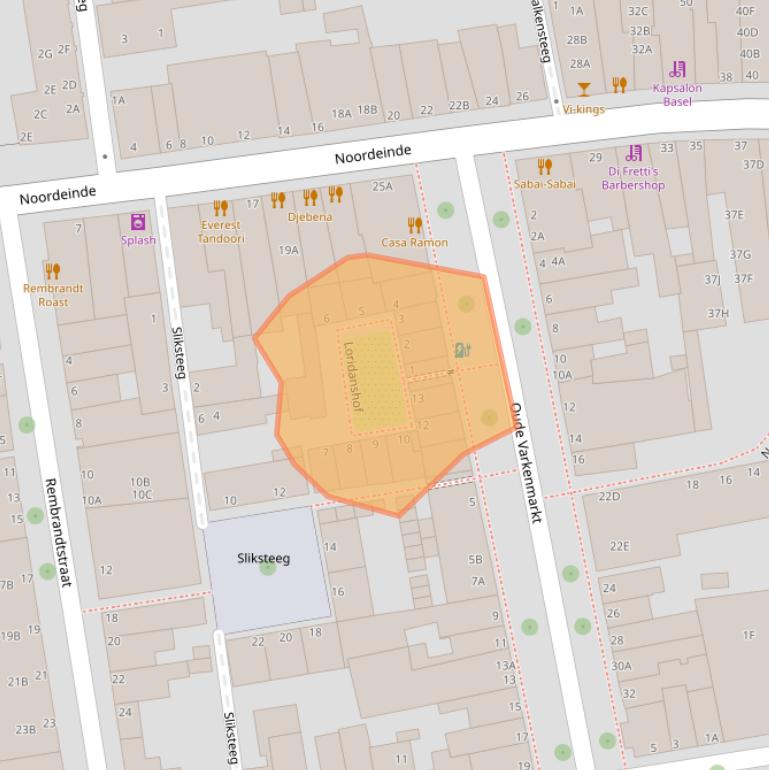 Kaart van postcodegebied 2311VS.