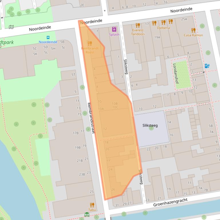 Kaart van postcodegebied 2311VW.
