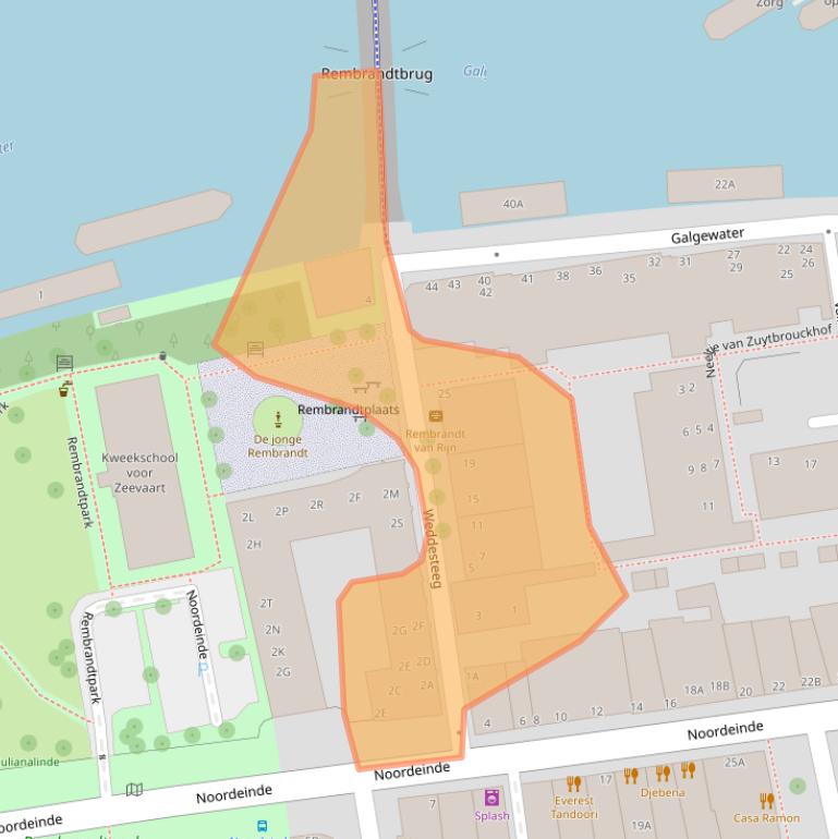 Kaart van postcodegebied 2311VX.