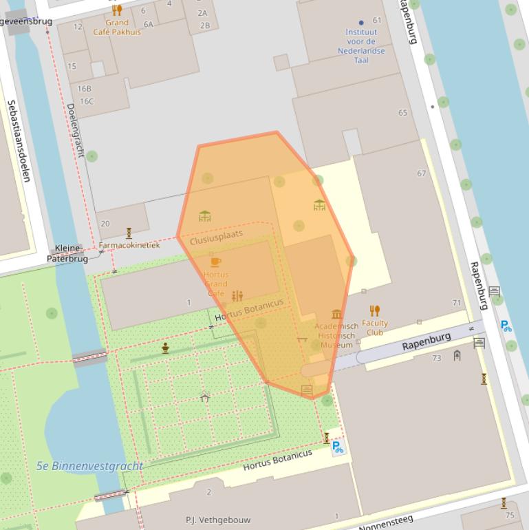 Kaart van postcodegebied 2311WJ.