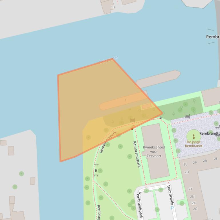 Kaart van postcodegebied 2311WX.