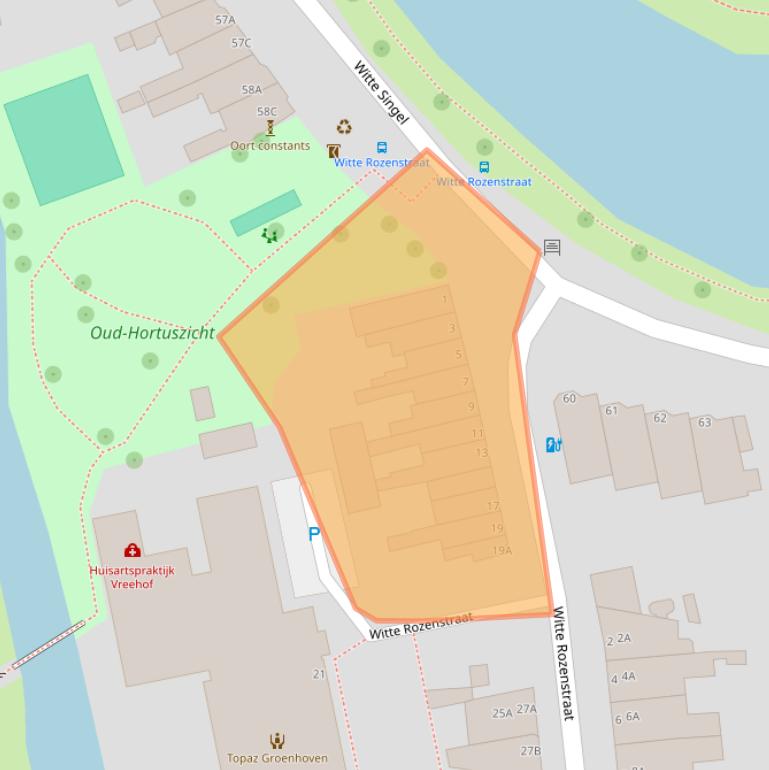 Kaart van postcodegebied 2311XR.