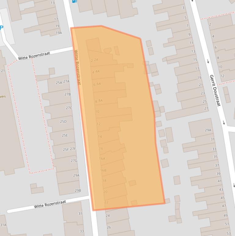 Kaart van postcodegebied 2311XV.