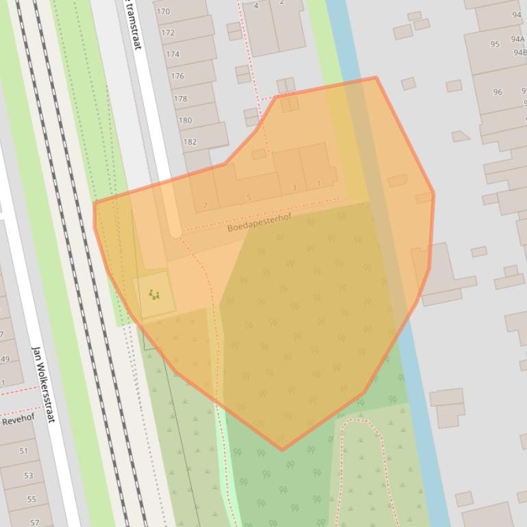 Kaart van postcodegebied 2311ZM.