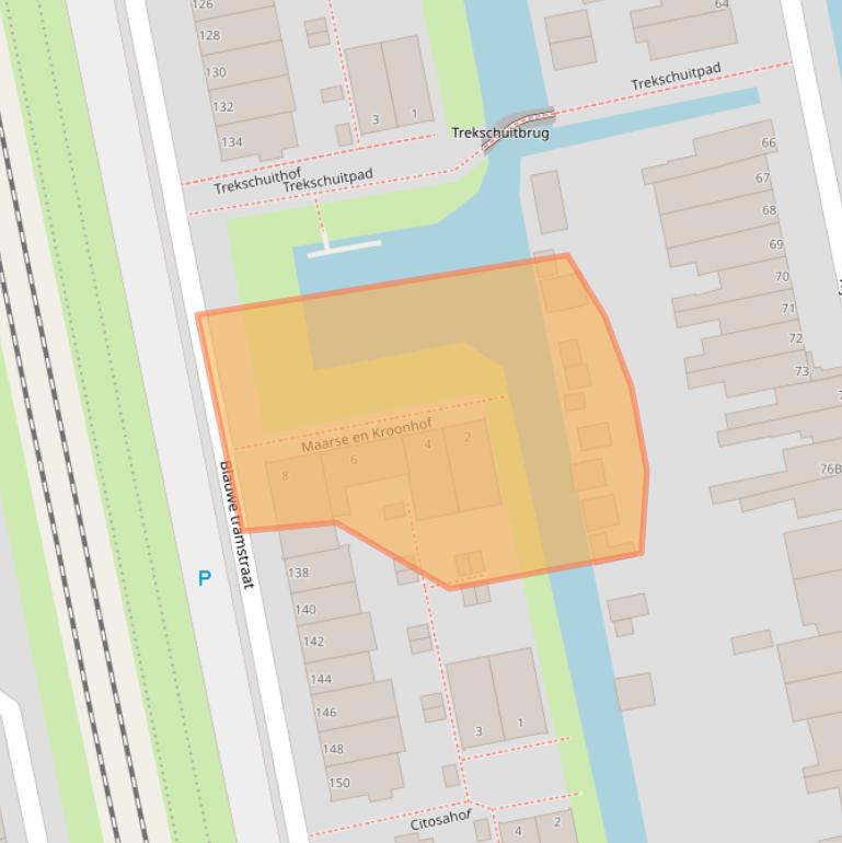 Kaart van postcodegebied 2311ZR.